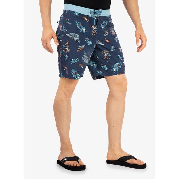 [Patagonia] Tidepool Blue Clean Currents Men's Wavefarer Boardshorts Surf Sz 32 - Picture 12 of 12